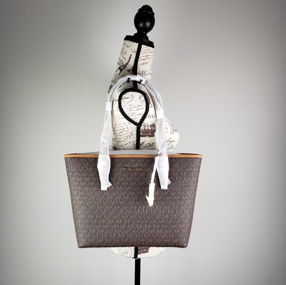 💕LAST ONE💕Michael Kors Medium Jet Set Tote Brown - Picture 6 of 7